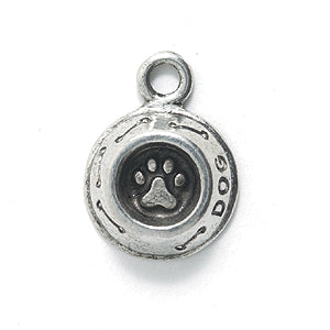 PW5208-S: Charm Dog Bowl Ant Pewter 13x17mm 1PC