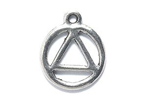 PW6126-SS: Charm Recovery Unity Symbol Ant Pewter 12mm 1PC