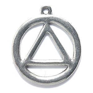 PW6126-S: Pendant Recovery Unity Symbol Ant Pewter 21mm 1PC