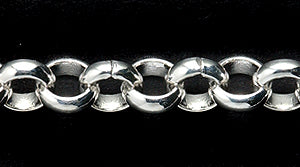49CX3812: Chain 6mm Rolo LNK Silver 1FT