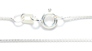 22CX810-18: Necklace .65mm Diamond Cut Box Chain 18IN Sterling