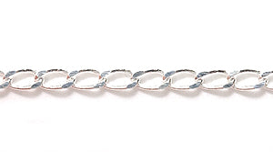 10CX812: Chain 4mm LNK Silver 1FT