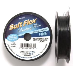 14SF109-30: Softflex Wire Black .014 21 Strand 30 Feet Spool