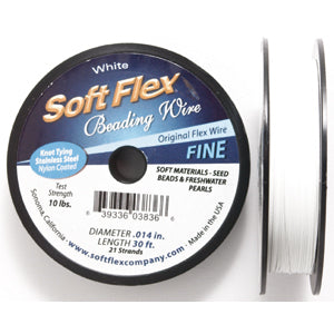 14SF112-30: Softflex Wire White .014 21-strand 30 Feet Spool