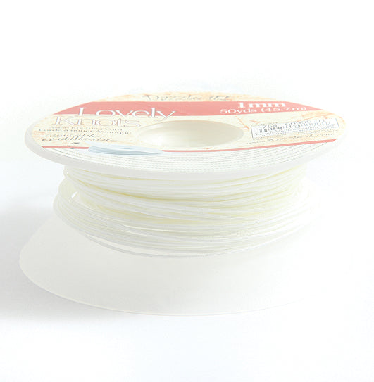 41CH112-B: Lovely Knots Cord 1mm White 50YD SP