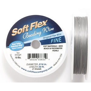 14SF415-30: Softflex Wire Silver .014 21-strand 10lbs 30 Feet - Spool