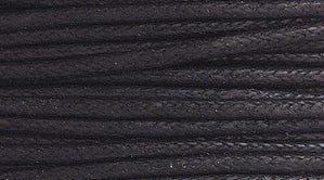 10CH109-50: Waxed Cord Black 1mm 50MTR SP