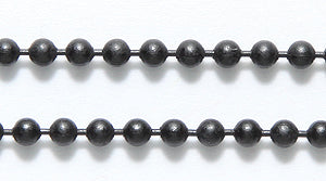 2CX1109: Ball Chain 2.3mm Matte Black 1FT