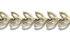 CX161-AB: Butterfly Chevron Chain 6.4mm ANT Brass 1FT