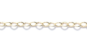 96CX3854: Chain Cable 2x3mm Gold Plt - 1FT