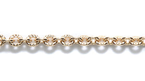 96CX2854: Chain Cable 2.7x2.8mm TEXTR Gold 1FT