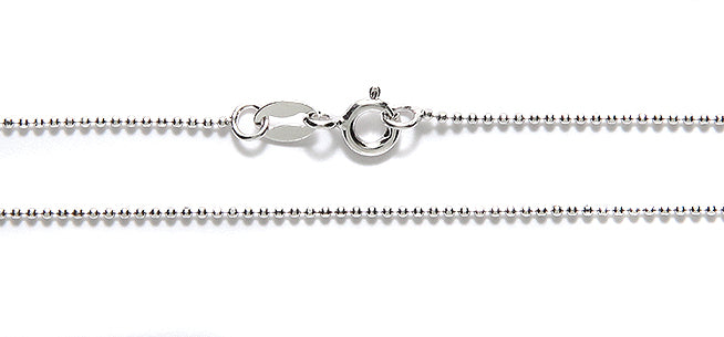 CX4-20SSR: Necklace SS RHDM PLT 1mm Ball 20"