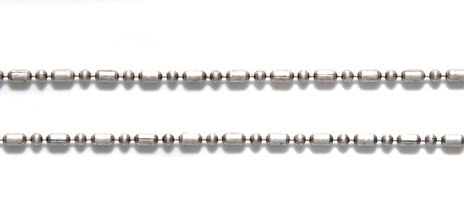 CX903-AS: Ball Chain Dot Dash 1.5mm ANT Silver 1FT