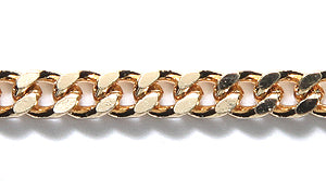 56CX4854: Chain Flat Curb 4x4.5mm Gold 1FT