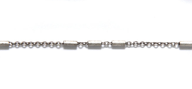 CX922-AS: Chain Elegant Satellite 1.5x4mm ANT Silver 1FT