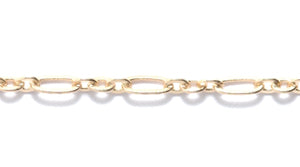 46CX2854: Chain 3-to-1 2.5&4.5mm Oval Gold 1FT