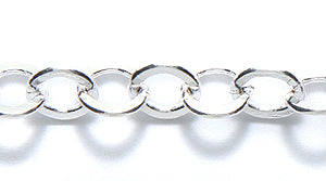 80CX3812: Chain Flat Cable 6.4mm Silver 1FT