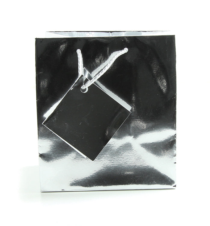 MS6532-S1: Gift Bag Silver 4x2.75x4.5IN 10PC