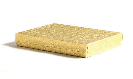 MS6544-G1: Gift Box w/Cotton Gold 7 1/8x5 1/8x1 1/8 3PC