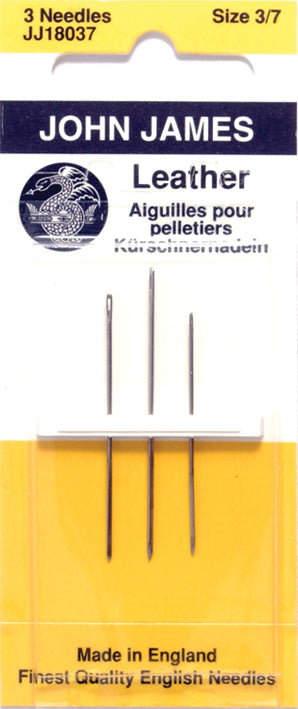 FI281-L: JJ180-37 Needle Glover/Leather #3 #5 #7 John James 3PPK