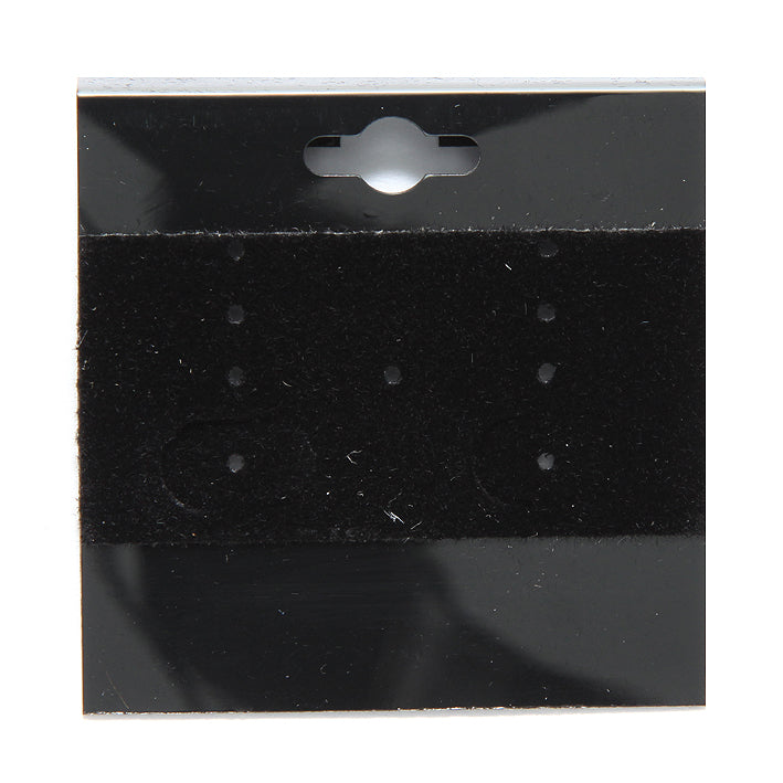 FI75-B1: Earring Card Black 2x2 100PC