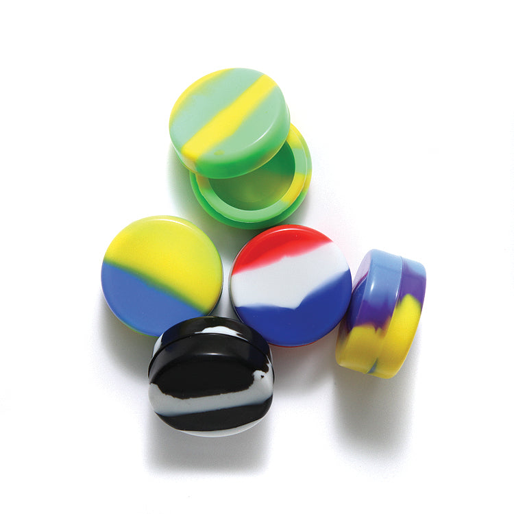 BC999-3: Silicone Jar 3ml 32x18mm Asst Color-4PC