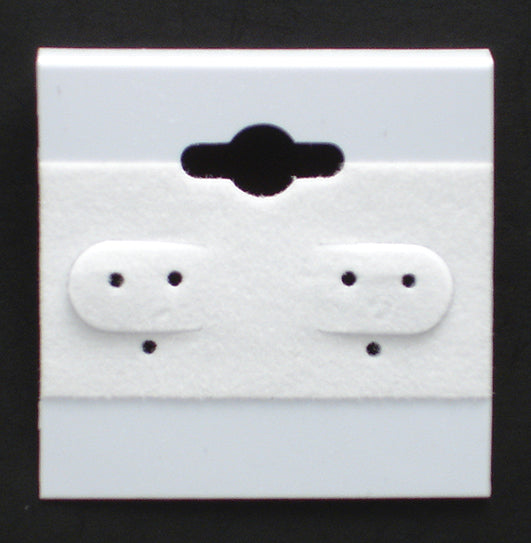 FI73-W: Earring Card White 1.5x1.5 100PC