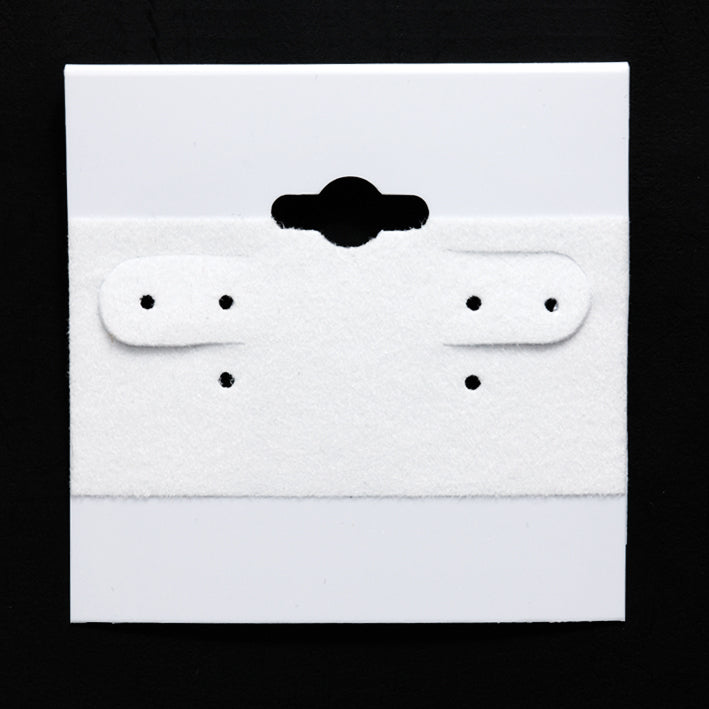 FI75-W: Earring Card White 2x2 100PC
