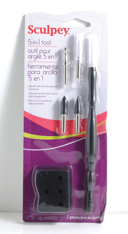 CY411-5: Sculpey Tools 5 In 1 Clay Tool - 1 Each