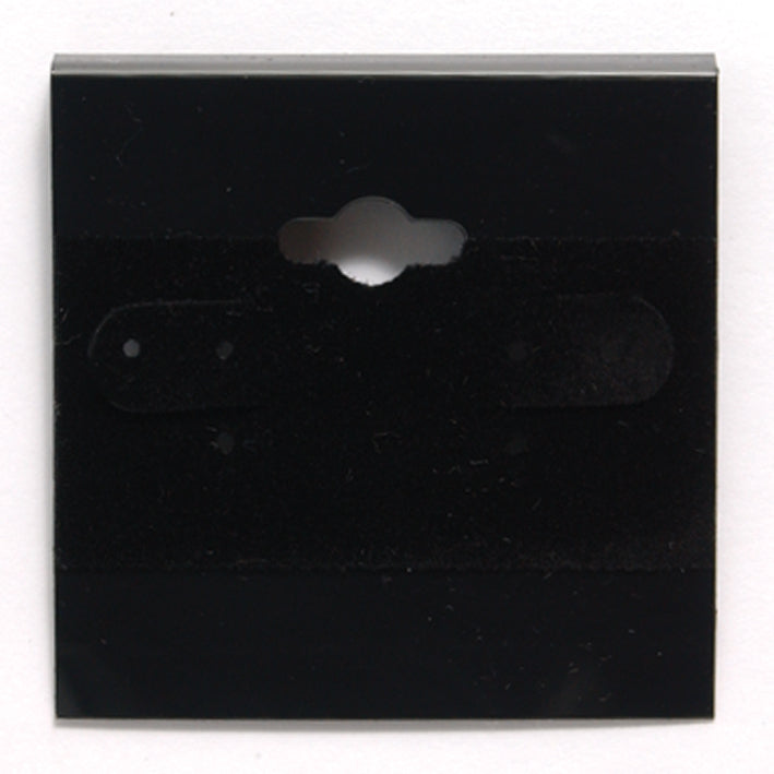 FI75-B: Earring Card Black 2x2 100PC