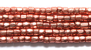 9SC856: CZ Seed Bead 3-cut Metallic Copper 9/0 10HK