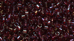 14SD7748: DB2375 Delica Fancy Lined Red 11/0 - 50GM