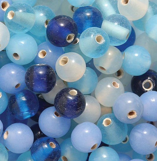 9VE525-RD2: Bead Mix Round Splash Bead Mix 8-9mm - 100GM