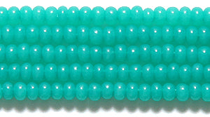 10SB982R: CZ Seed Bead Dyed Alabaster Bright Green Color# 17858 10/0-1HK