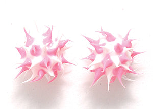 6MS112-92: Rubber Round White w/Pink 6mm - 5PPK