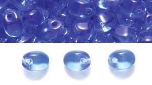 33TQ275R: CZ Solo Bead Trans MED Sapphire 2.5x5mm-25GM