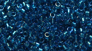 14SD7767: DB2385 Delica Fancy Lined Dark Cyan 11/0 - 50GM