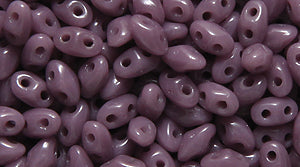 31TQ196R: CZ Mini Twin 2Hole Opaque LT Lavender 2x4mm-12GM