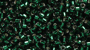 14SD487: DB148 Delica Silverline Emerald Green 11/0 - 100GM