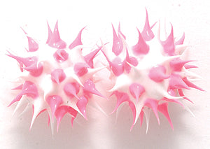 8MS112-92: Rubber Round White w/Pink 8mm - 5PPK-