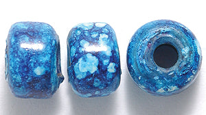 9IC062-W: Crow Marble White/blue 9mm-150PC