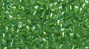 14SD7782: DB2376 Delica Fancy Lined Celery 11/0 - 50GM