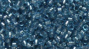 14SD7772: DB2383 Delica Fancy Lined Silver Sky 11/0 - 50GM