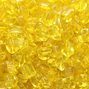 91SV222-3: Vintage Venetian Trap Transparent Yellow #3 3-3.5mm Average - 500 Grams