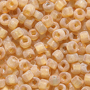 7SV253-17: Vintage Venetian Seed Bead Transparent Gold #17 Unfinished 7/0 - 500 Grams