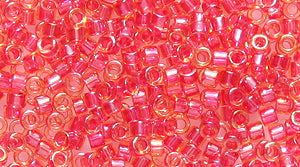14SD790-AB: DB062 Delica Lined Light Cranberry AB 11/0 - 100GM