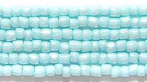 9SC6162: CZ Seed Bead 3-cut Solgel Palest Turquoise 9/0 5HK