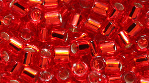 8SD443: DBL-0043 Delica Silver Lined Orange Red 8/0 - 100GM