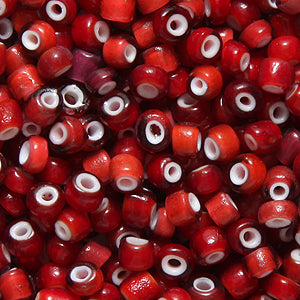 7SV7999-7: VIN VEN White Heart Red With Light Rose 7/0 250GM