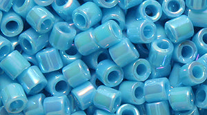 8SD564R: DBL-0164 Delica Opaque Turquoise AB 8/0 - 8GM